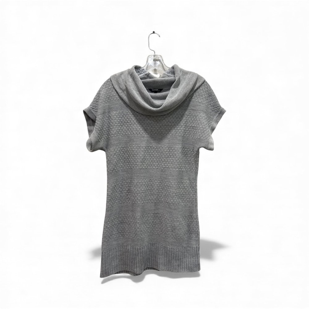 George Gray Cowl Neck Short Sleeve Sweater Tunic M